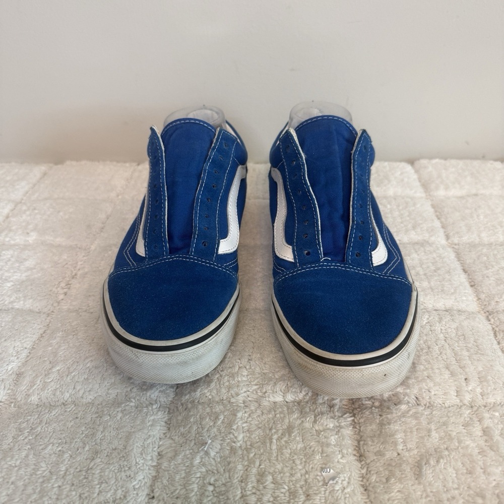 Vans Old Skool Y2K Blue Suede Canvas Sneakers M 8.5 W 10 Retro Streetwear Skater